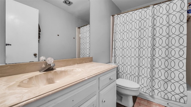 8534 Vista View Dr, Dallas, TX 75243 - full bathroom featuring vanity, toilet, and shower / tub combo