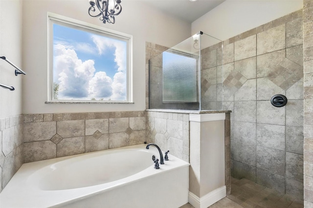 209 Ellis Creek Dr, Weatherford, TX 76085 - full bathroom featuring a garden tub and a walk in shower