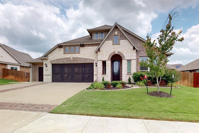 734 Oakleaf Dr, Midlothian, TX 76065 - french country home featuring stone siding and driveway