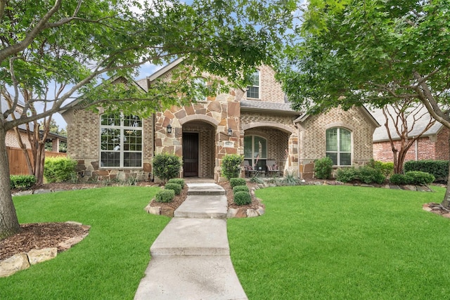 843 Bear Crossing Dr, Allen, TX 75013 - view of front of property with stone siding and brick siding