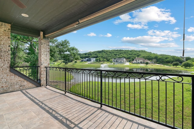 1803 Sunset Xing, Cedar Hill, TX 75104 - balcony with a water view and view of wooded area