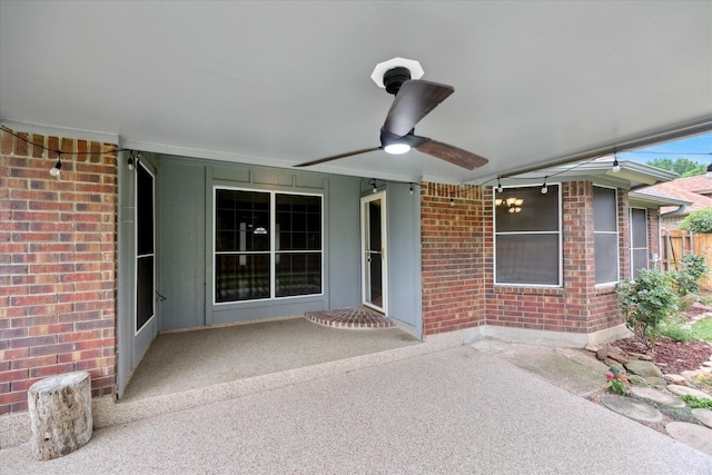 6404 Westgate Dr, North Richland Hills, TX 76182 - view of patio featuring ceiling fan