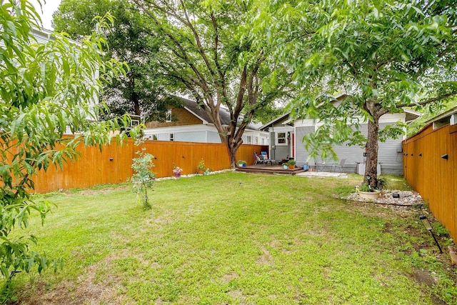 2108 Fairmount Ave, Fort Worth, TX 76110 - view of yard featuring a wooden deck