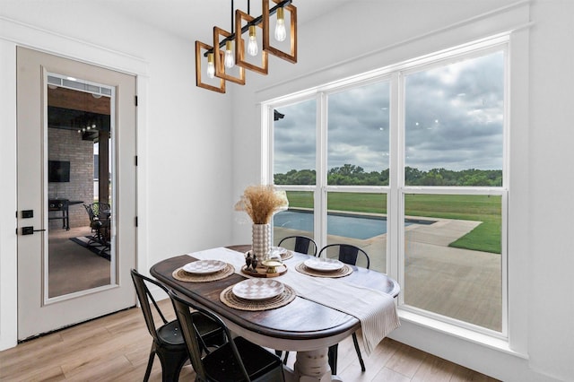 2418 Spirit Ct, Tolar, TX 76476 - dining space with light wood-style flooring