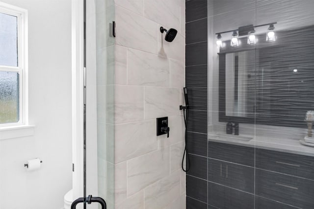 2418 Spirit Ct, Tolar, TX 76476 - bathroom featuring a shower stall and toilet