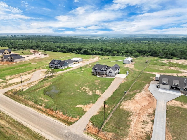 2418 Spirit Ct, Tolar, TX 76476 - view from above of property with a forest
