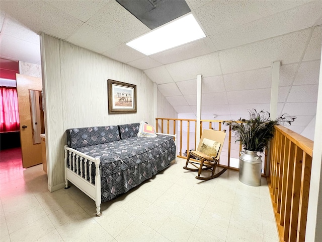 5260 County Road 268, Anson, TX 79501 - bedroom with tile patterned floors and a paneled ceiling