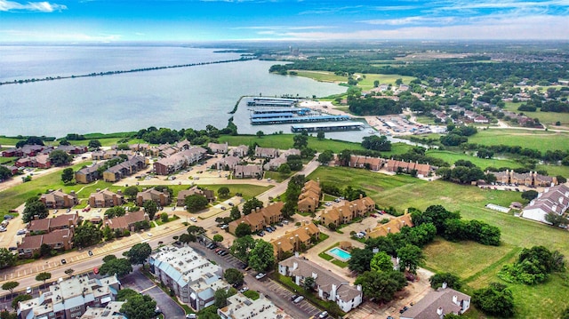 5913 Lake Hubbard Pkwy Unit 124, Garland, TX 75043 - aerial view of property and surrounding area with a nearby body of water
