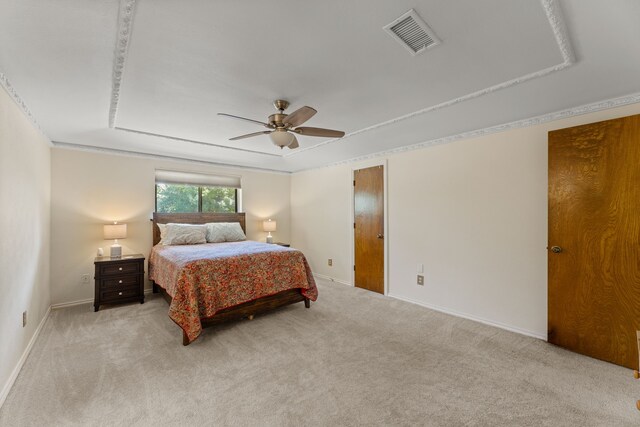 208 Ashe Bend Dr, Rowlett, TX 75087 - bedroom with light carpet, baseboards, and ceiling fan