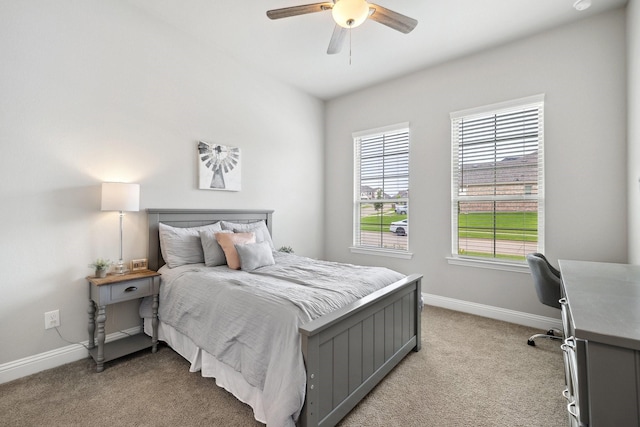 1416 Bearpath Way, Gunter, TX 75058 - bedroom featuring light carpet, baseboards, a ceiling fan, and an office area