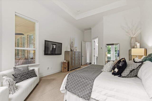 10933 Smoky Oak Trl, Flower Mound, TX 76226 - bedroom with ornamental molding, carpet, and baseboards