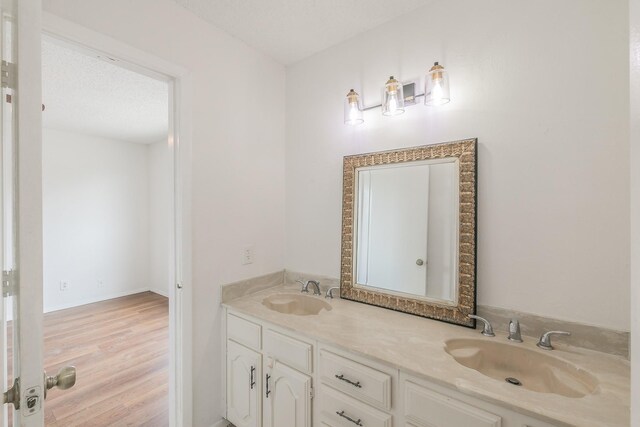 920 Turtle Cv Unit 252, Irving, TX 75060 - bathroom featuring double vanity and wood finished floors