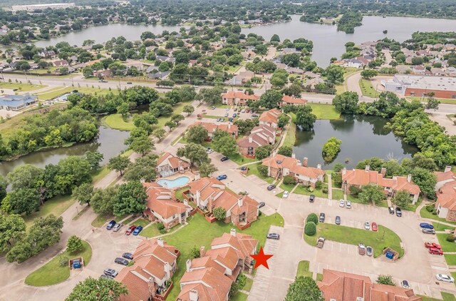 920 Turtle Cv Unit 252, Irving, TX 75060 - aerial view of residential area featuring a large body of water