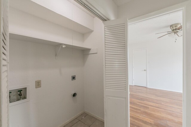 920 Turtle Cv Unit 252, Irving, TX 75060 - laundry room with hookup for an electric dryer, hookup for a washing machine, a ceiling fan, and baseboards