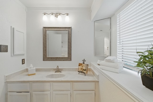 1508 Haven Pl, Allen, TX 75002 - bathroom with vanity and crown molding