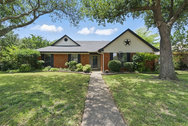 1508 Haven Pl, Allen, TX 75002 - single story home with brick siding, a front lawn, and roof with shingles