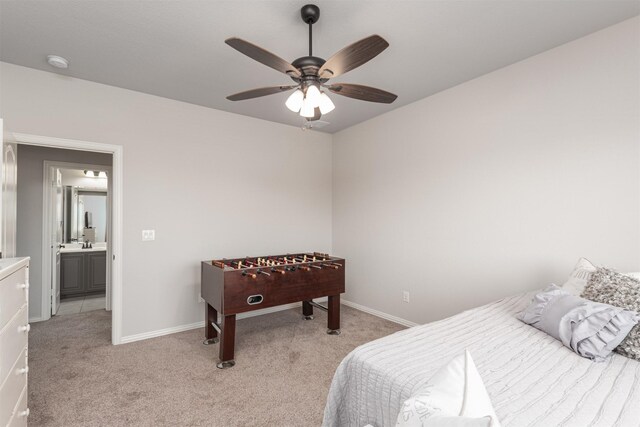 2014 Slow Stream Dr, Royse City, TX 75189 - bedroom featuring light carpet, baseboards, and ceiling fan