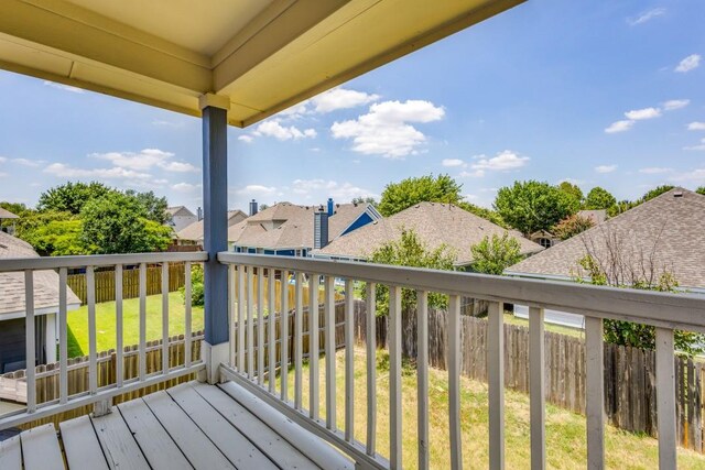 9736 Old Field Dr, Mckinney, TX 75072 - wooden deck featuring a residential view