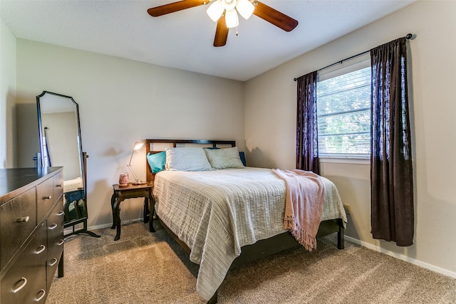 1816 Chattanooga, Bedford, TX 76021 - carpeted bedroom with baseboards and ceiling fan