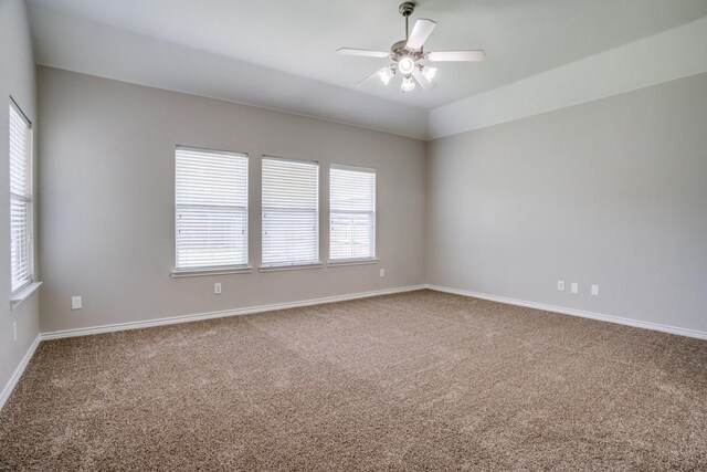 9405 Log Run Ct, Mckinney, TX 75072 - empty room featuring carpet flooring, a ceiling fan, and baseboards