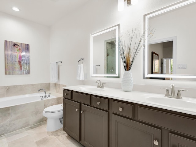 4344 Kestrel Way, Carrollton, TX 75010 - full bathroom with double vanity and a bath