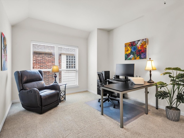 4344 Kestrel Way, Carrollton, TX 75010 - office featuring carpet flooring and vaulted ceiling