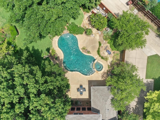 6301 Bermuda Dunes Dr, Plano, TX 75093 - drone / aerial view of a pool area