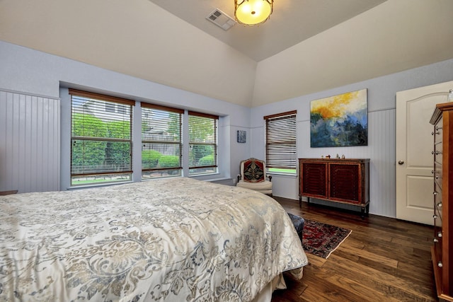 9708 Sinclair St, Fort Worth, TX 76244 - bedroom featuring dark wood-type flooring and lofted ceiling