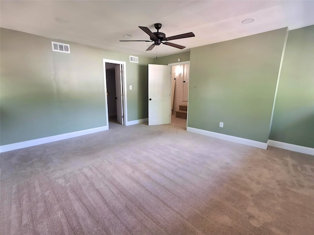 3717 W Spurgeon St, Fort Worth, TX 76133 - unfurnished bedroom featuring baseboards, light carpet, and ceiling fan