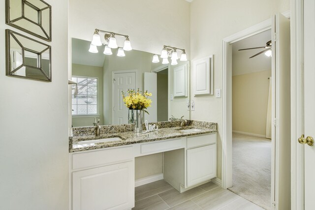 2001 Bosbury Dr, Flower Mound, TX 75028 - unfurnished room with attic access, a ceiling fan, light colored carpet, vaulted ceiling, and plenty of natural light