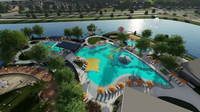 1905 Hazel Lily Run, Mesquite, TX 75181 - bird's eye view of a pool