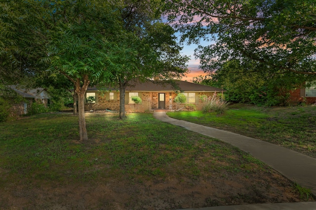 2216 Archer Trl, Denton, TX 76209 - single story home with a lawn and brick siding