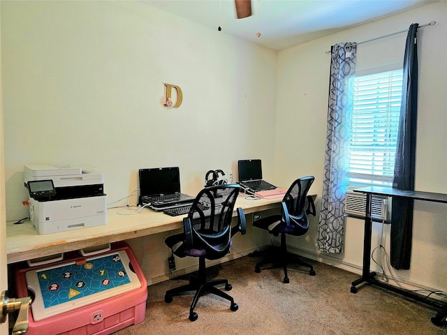 203 Hollywood St, Coleman, TX 76834 - office featuring carpet floors and cooling unit