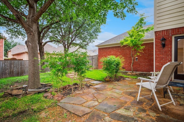 10120 Preston Vineyard Dr, Frisco, TX 75035 - fenced backyard featuring a patio