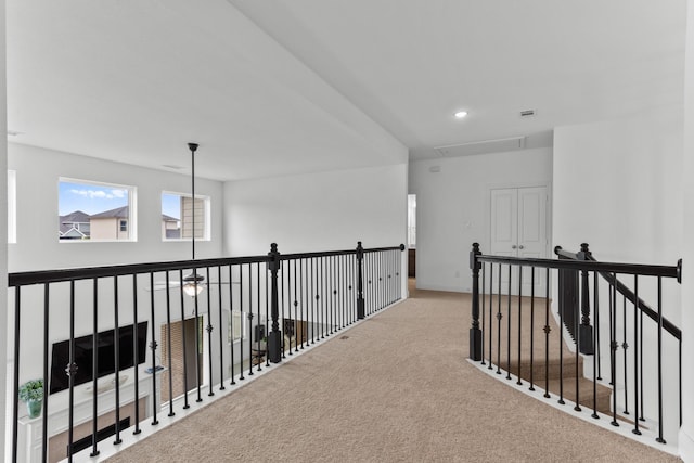 2788 Walker Way, Northlake, TX 76247 - hall with carpet flooring and recessed lighting
