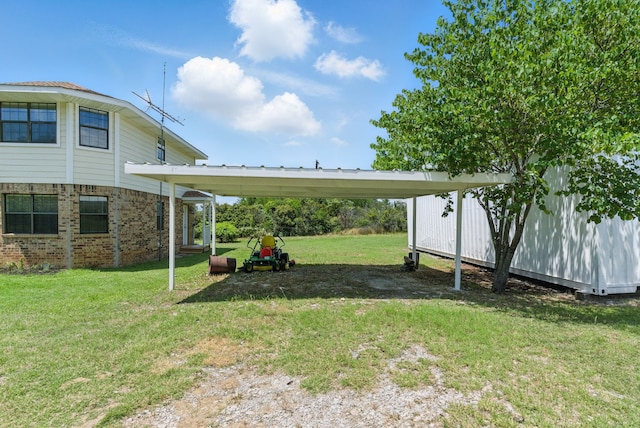 11720 Lavender Ave, Azle, TX 76020 - view of green lawn featuring a detached carport