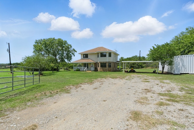 11720 Lavender Ave, Azle, TX 76020 - view of front facade featuring dirt driveway and a detached carport