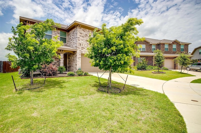 2604 Norite Dr, Fort Worth, TX 76108 - view of front of home featuring driveway, an attached garage, and brick siding