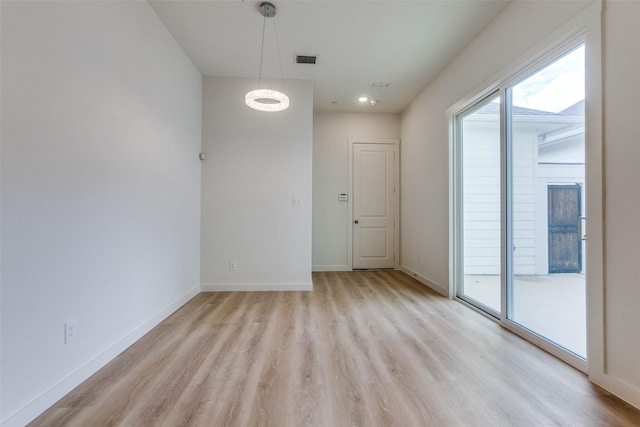 928 Marian Dr, Allen, TX 75013 - spare room with light wood-type flooring, baseboards, and recessed lighting