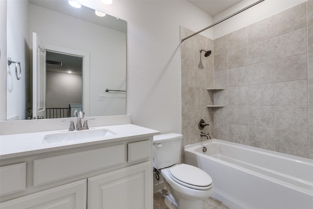 928 Marian Dr, Allen, TX 75013 - bathroom featuring toilet, vanity, and  shower combination