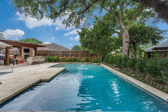 2021 Wing Point Ln, Plano, TX 75093 - view of pool featuring a fenced backyard and a patio area