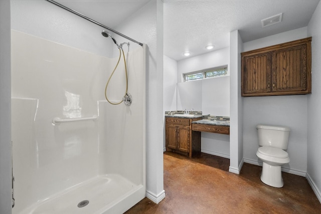 604 Donna Cir, Kerens, TX 75144 - full bath with concrete floors, a shower, and vanity