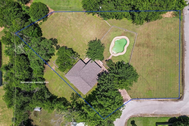 604 Donna Cir, Kerens, TX 75144 - aerial view of property's location featuring property parcel outlined