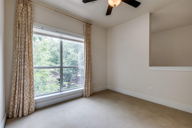 4830 Cedar Springs Rd Unit 12, Dallas, TX 75219 - unfurnished room featuring carpet, plenty of natural light, and a ceiling fan