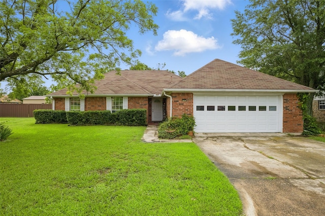 111 Christopher Dr, Cooper, TX 75432 - view of front facade featuring brick siding, driveway, a garage, and a shingled roof