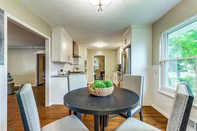 13841 Far Hills Ln, Dallas, TX 75240 - dining area with dark wood-type flooring