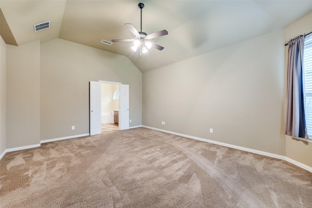 3500 Corkwood Dr, Frisco, TX 75033 - unfurnished bedroom featuring light carpet, lofted ceiling, baseboards, and ensuite bathroom