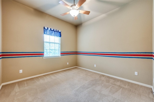 3500 Corkwood Dr, Frisco, TX 75033 - carpeted empty room with baseboards and a ceiling fan