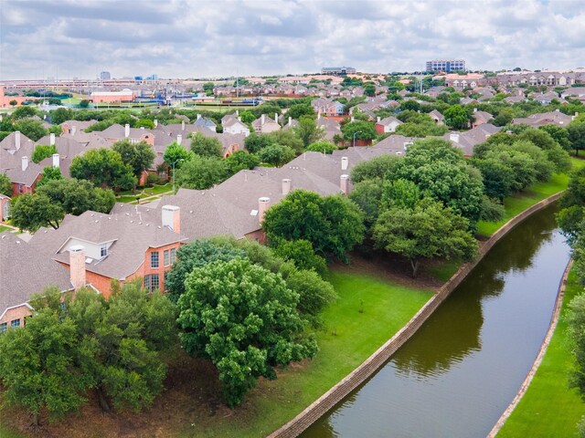 8635 Forest Glen Dr, Irving, TX 75063 - aerial perspective of suburban area with a large body of water