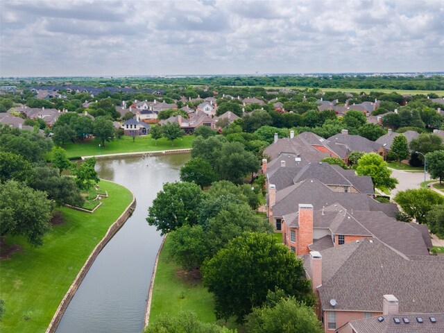 8635 Forest Glen Dr, Irving, TX 75063 - aerial perspective of suburban area featuring a large body of water